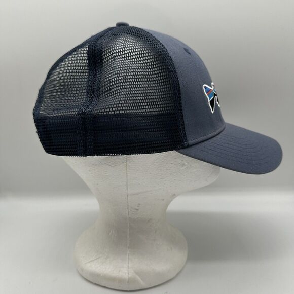 Patagonia Fitz Roy Trout Hat Cap Adjustable Snapback Fly Fishing Blueish Gray - Picture 6 of 8